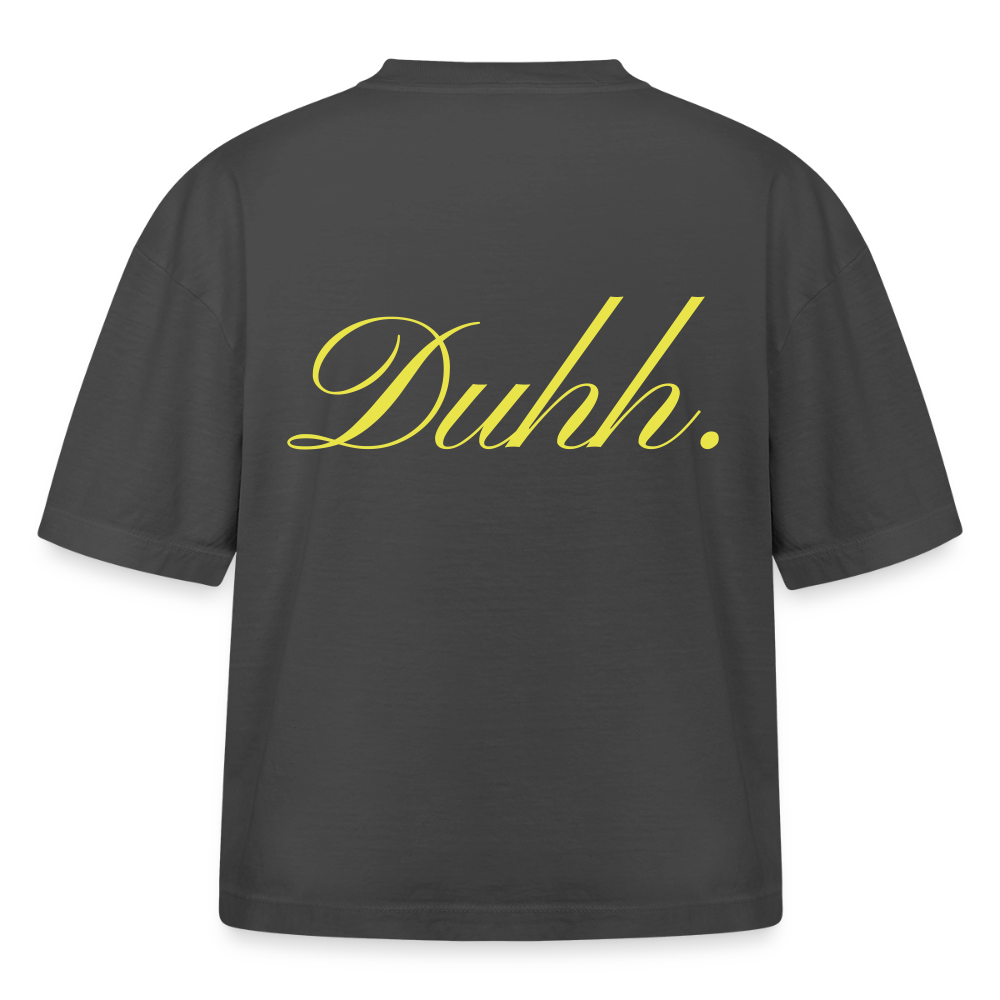 Duhh Cropped T-Shirt - anthracite grey