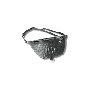 The Croc Leather Bumbag {Onyx}