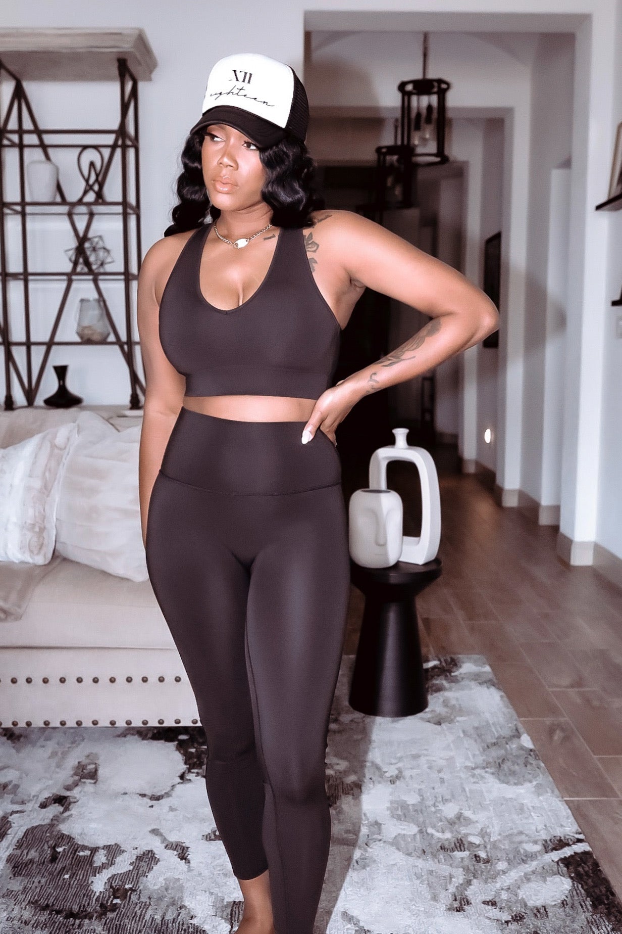 Fit Bae Legging + Bra Tank Set {Onyx}